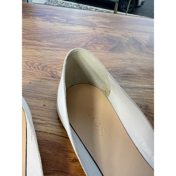 COS Women's White Leather Moccasins Flats Sz 9.5 - Picture 7 of 12